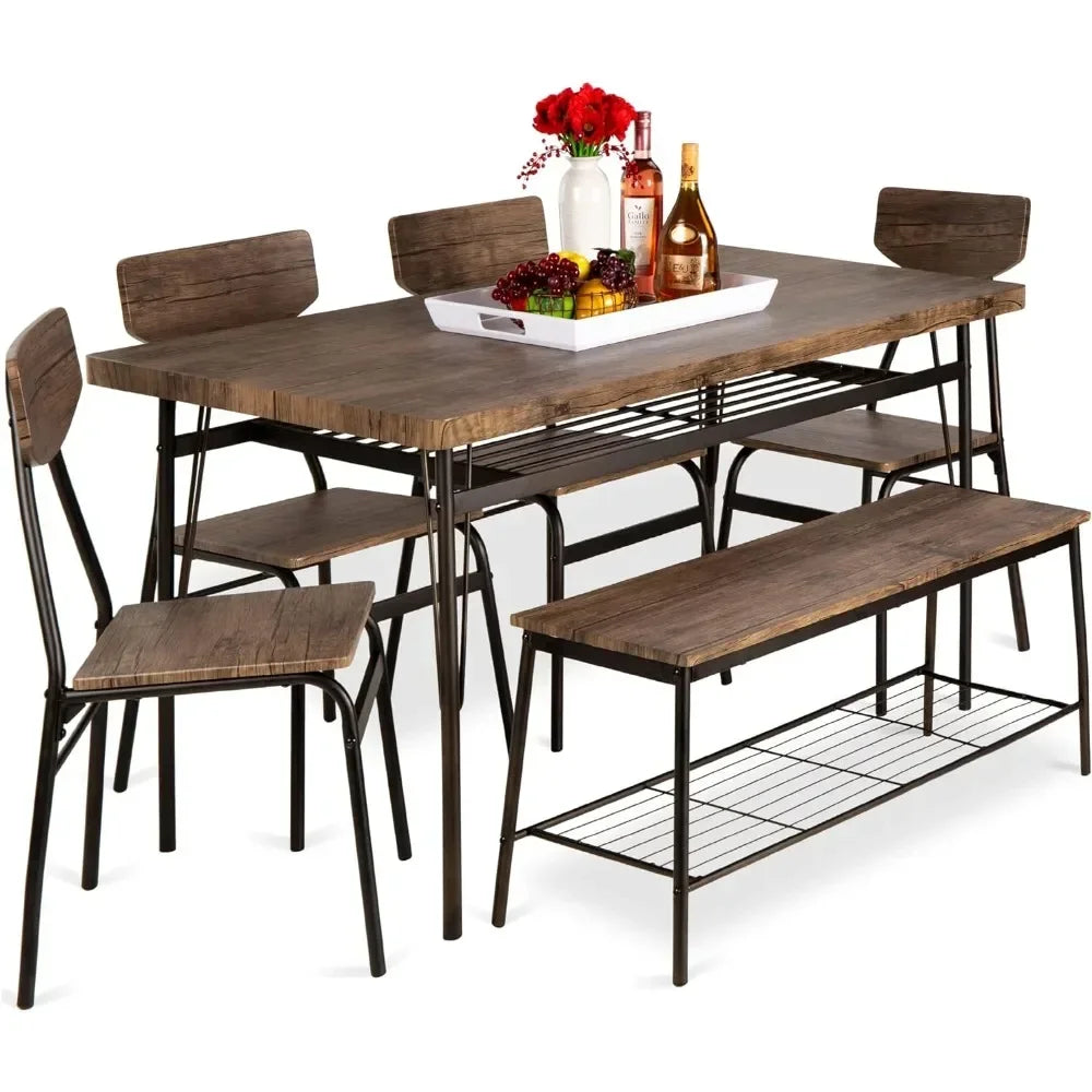 6-piece  modern dining table set