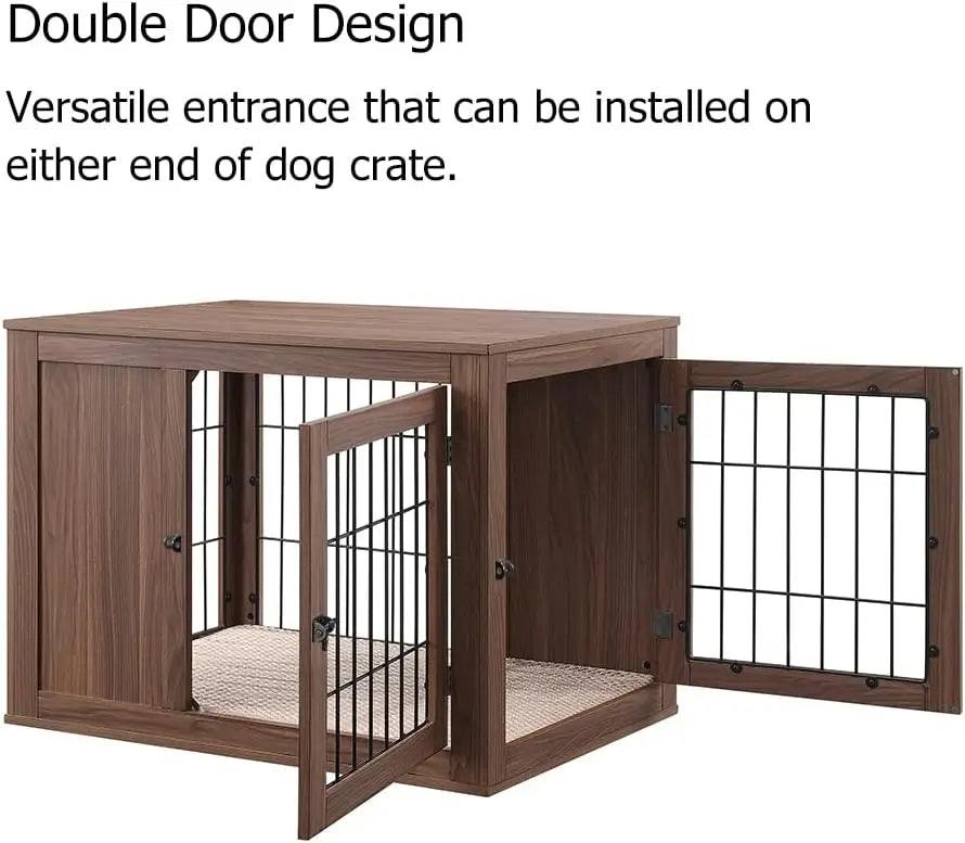 Dog Crate End Table with Cushion