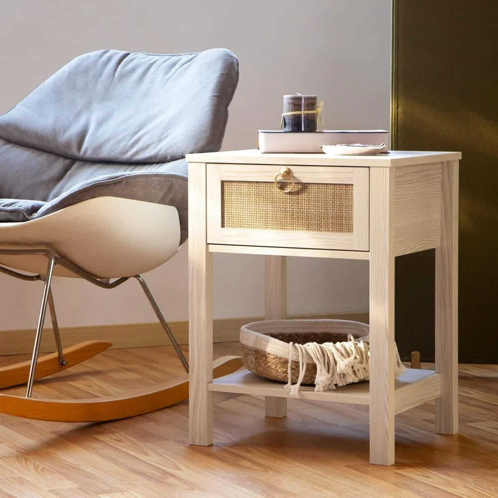 Rattan Boho End Tables