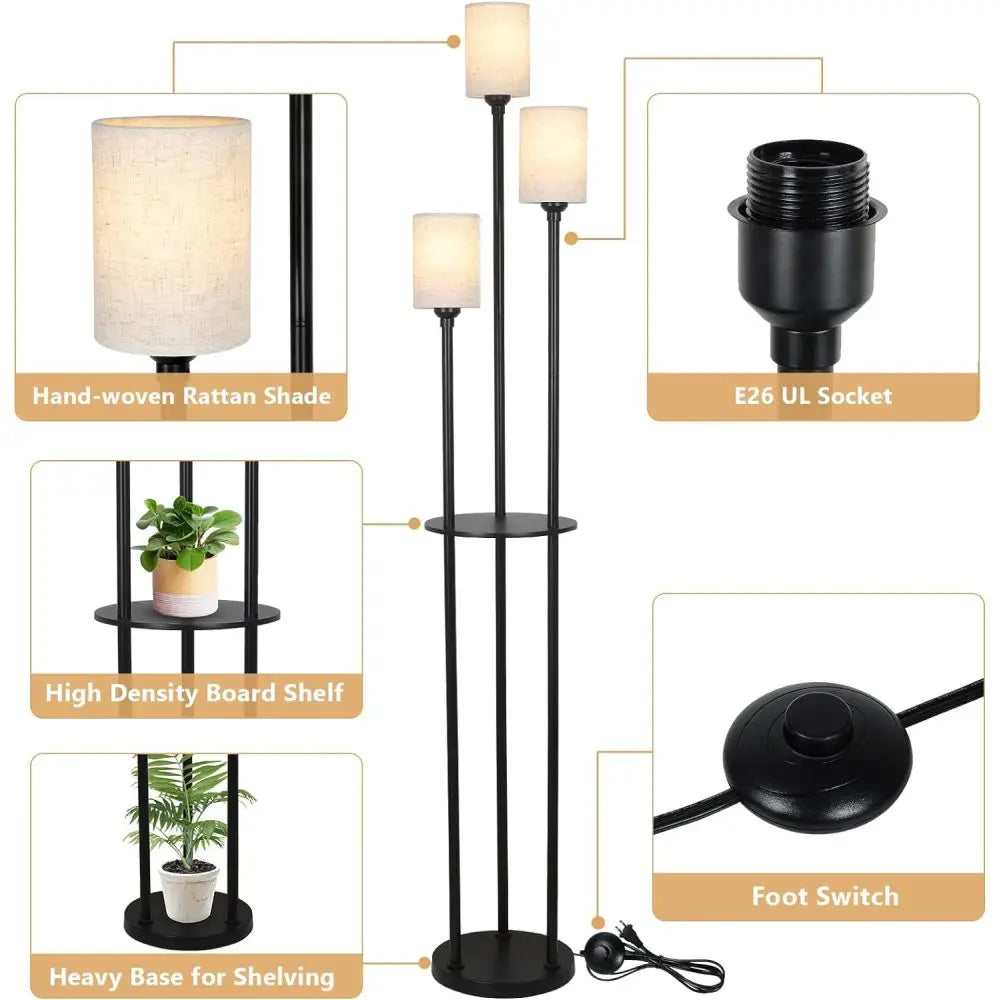 Modern Floor Lamps with Shelves