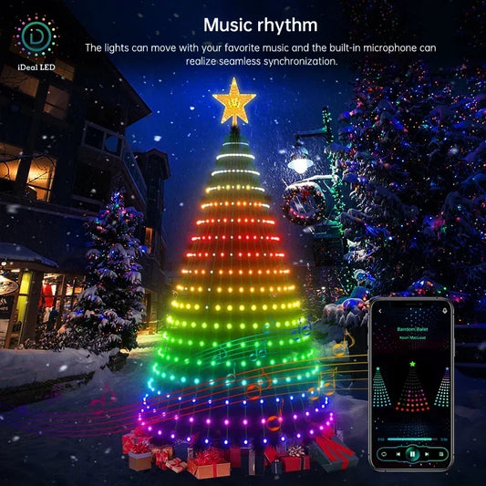 LED String Light Bluetooth Control  Christmas Tree