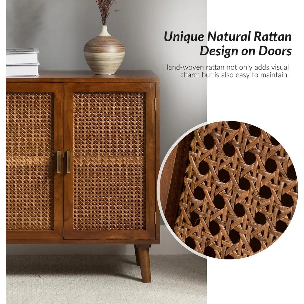 Rattan Buffet Cabinet with Storage