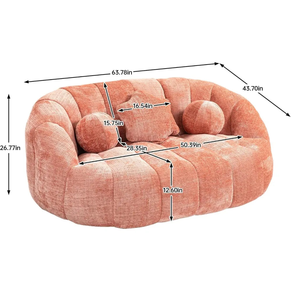 Comfy Bean Bag Loveseat Couch