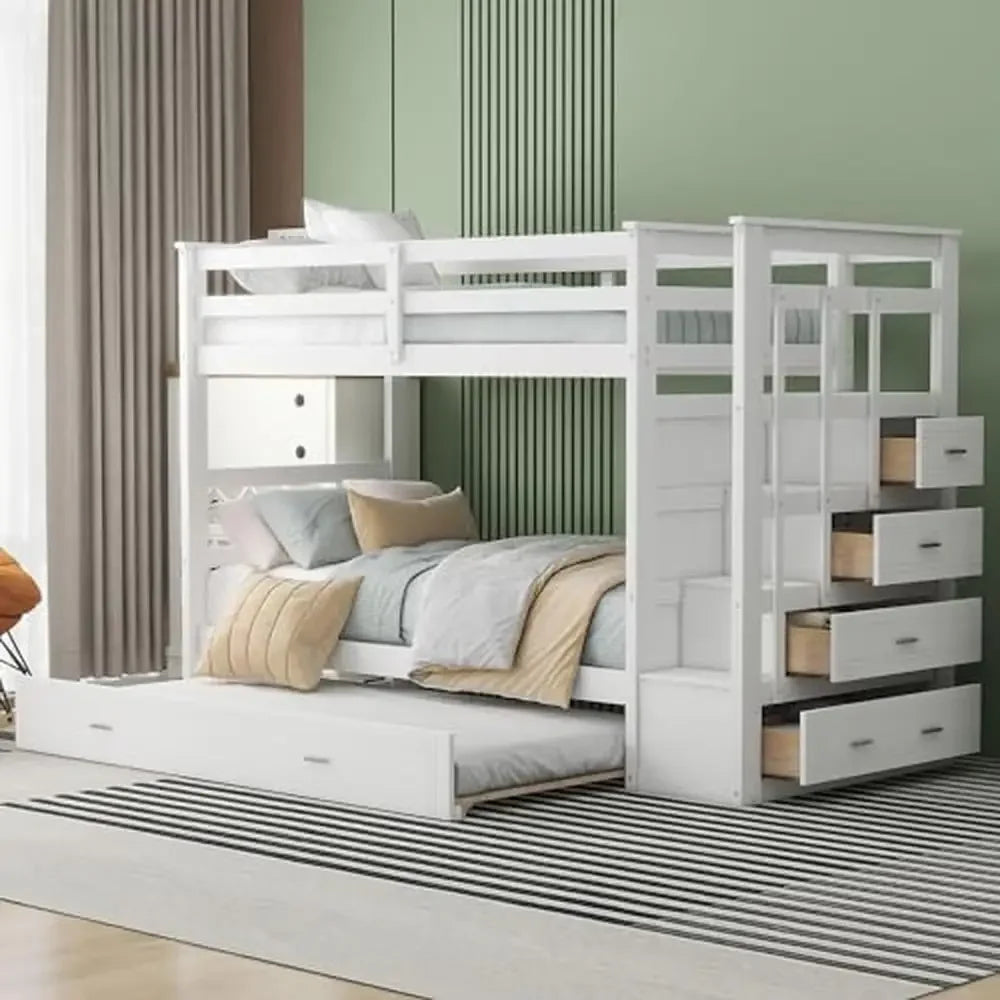 Solid Wood Twin Bunk Bed