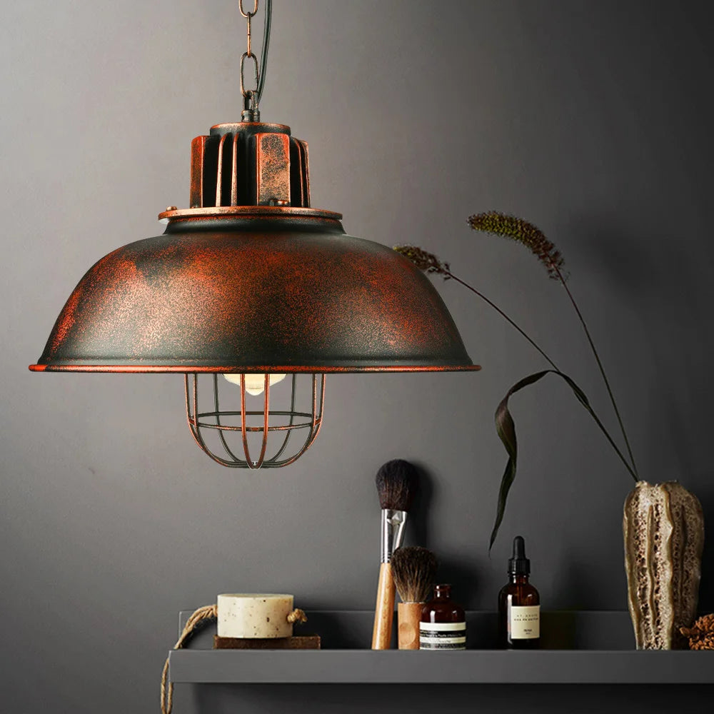 Iron Lamp Shade Retro Chandelier Light Fixture