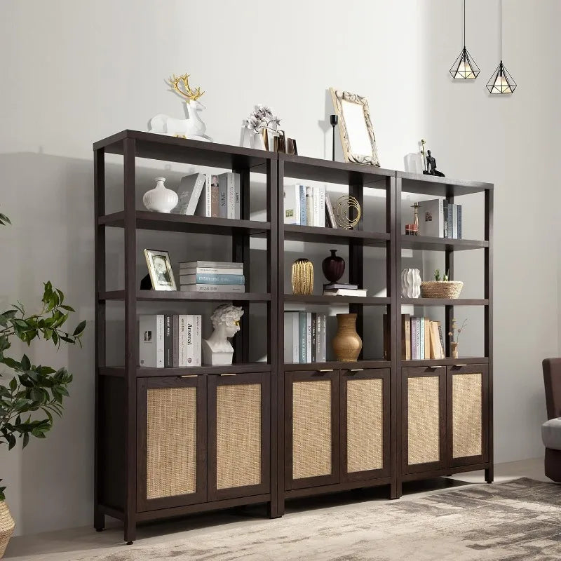 Rattan 5 Tier Bookshelf