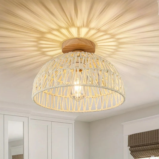 Bohemian Rattan Ceiling Light