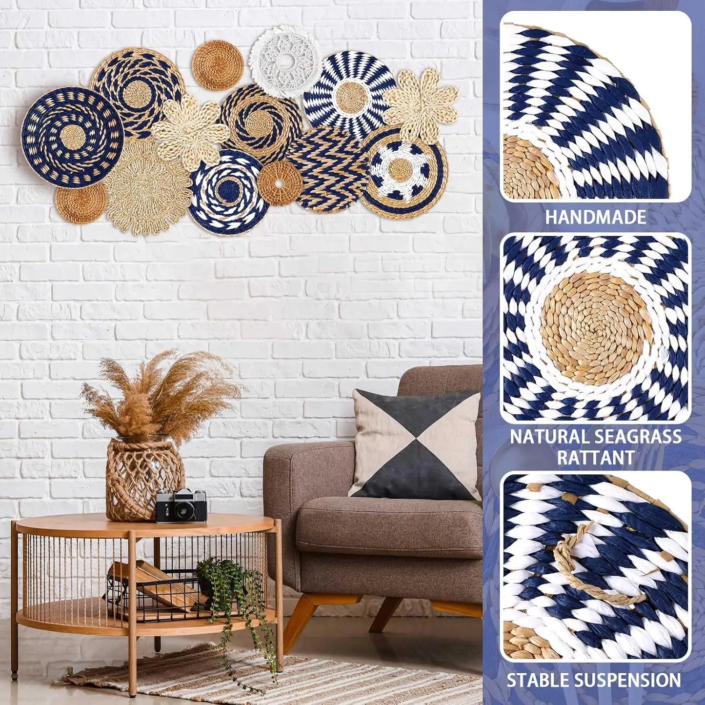 15 Pcs Boho Woven Wall Decor