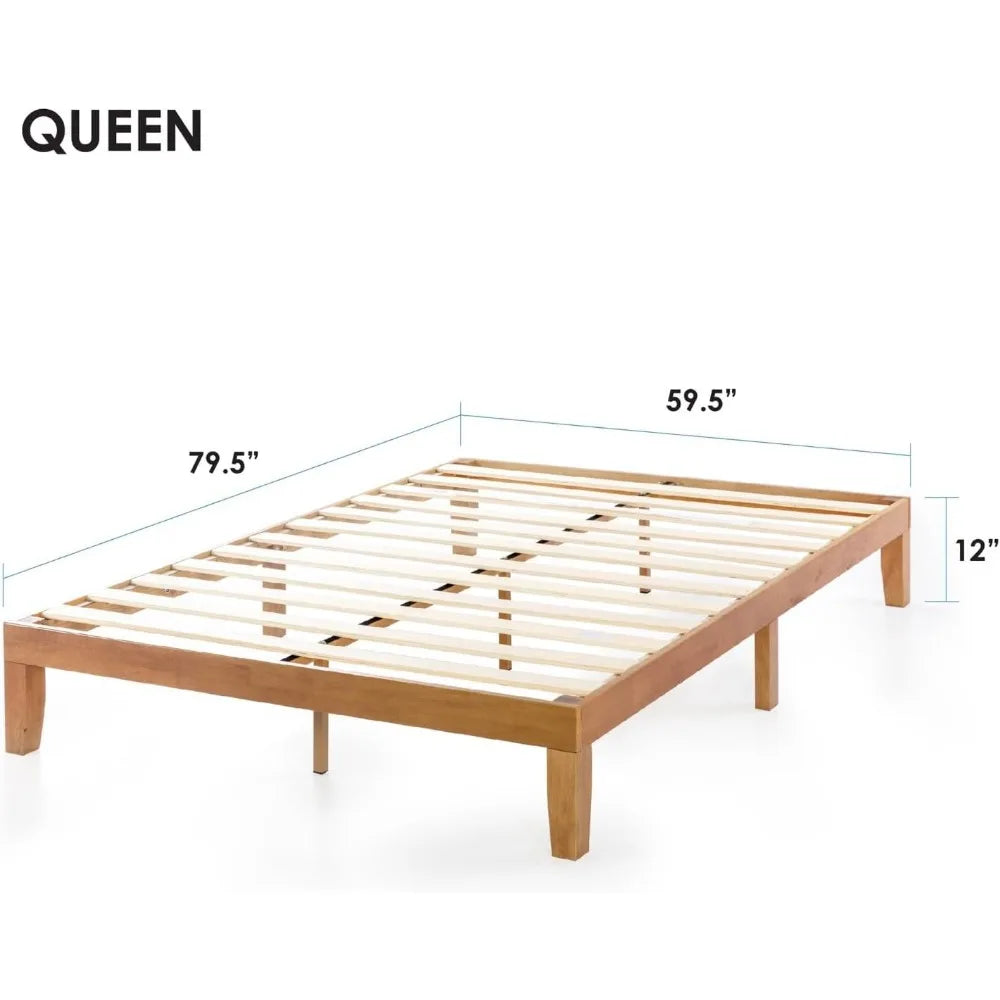 12 Inch Solid Wood Platform Bed