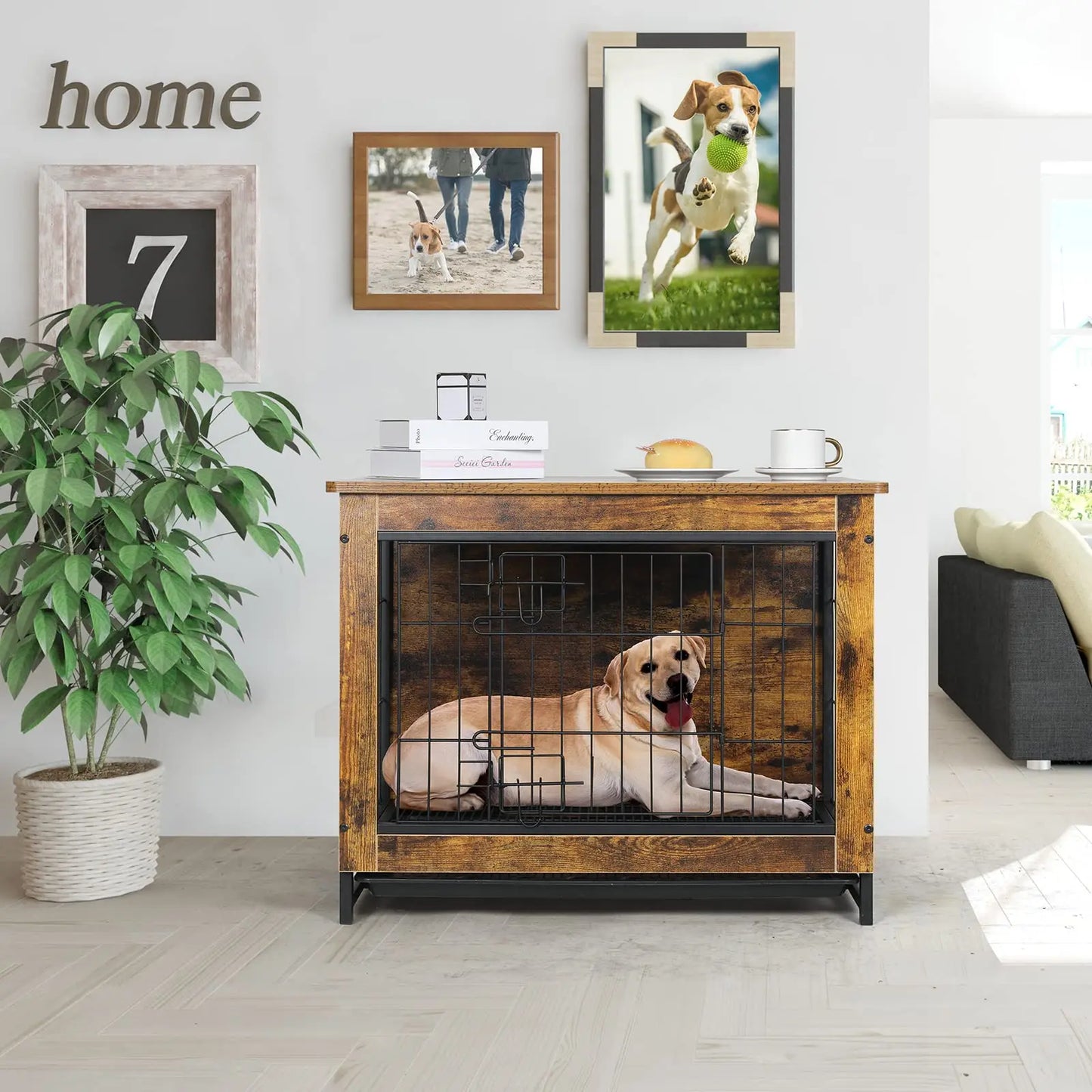 Modern Dog Kennel with Double Doors