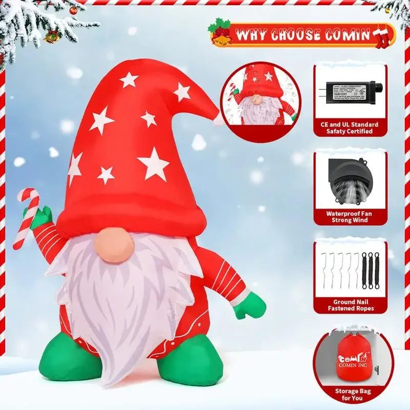 Outdoor Christmas Inflatable Gnome