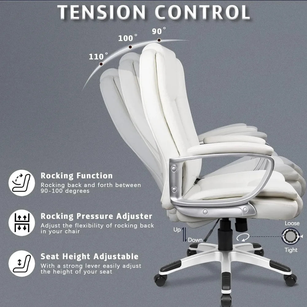 High Back White Computer Chair