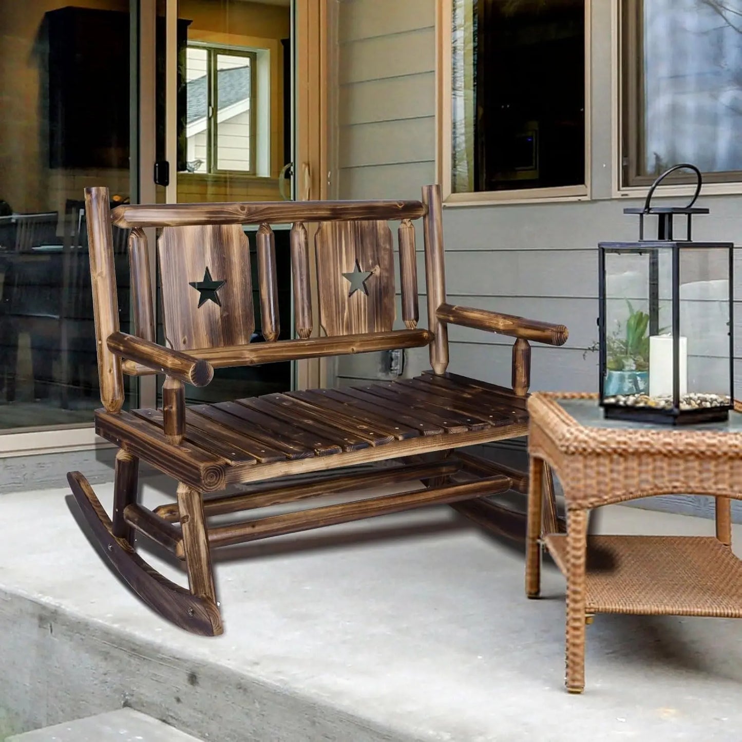 Farmhouse Rocking Bench