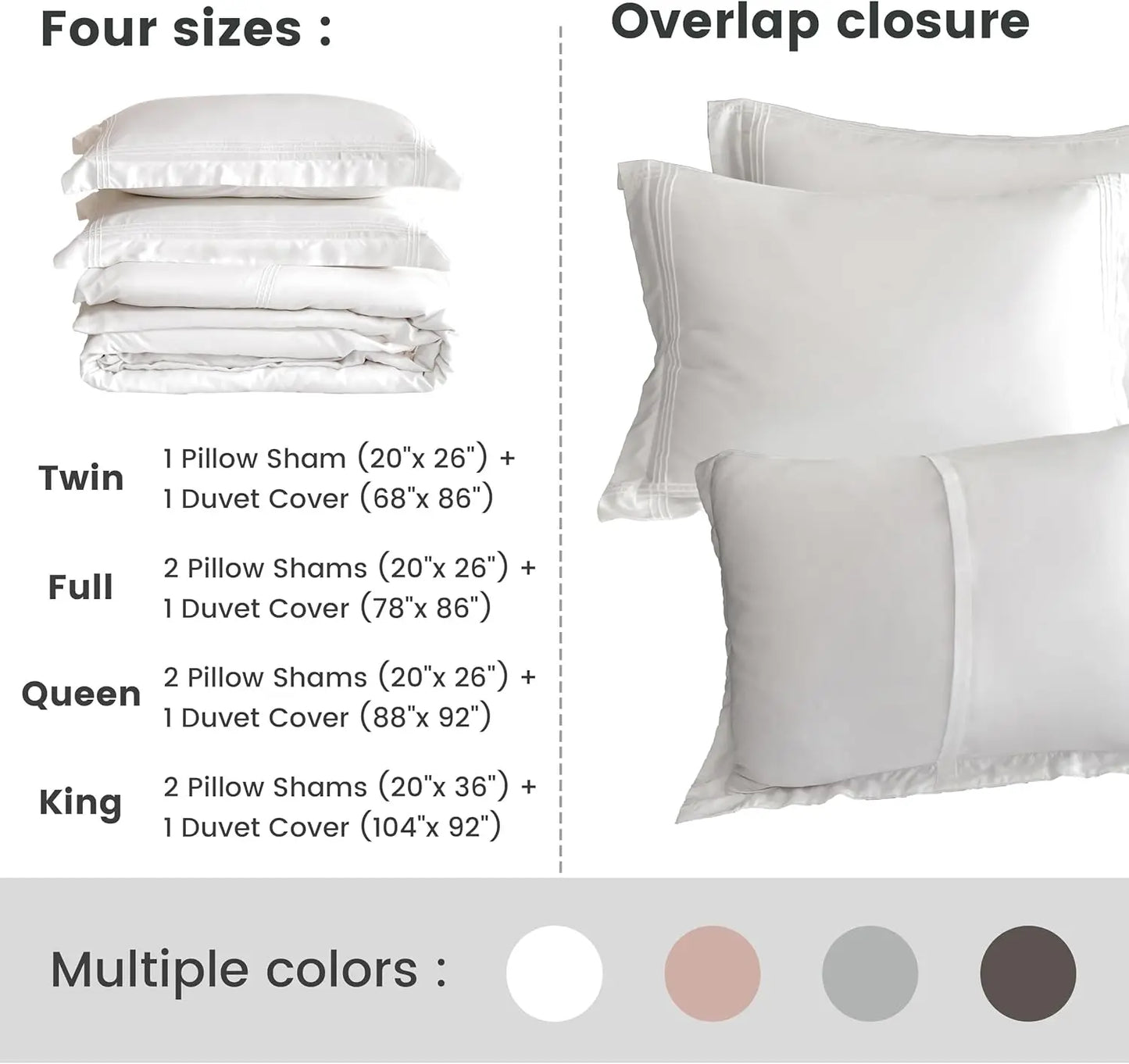 100% Eucalyptus Lyocell Tencel Duvet Cover Set