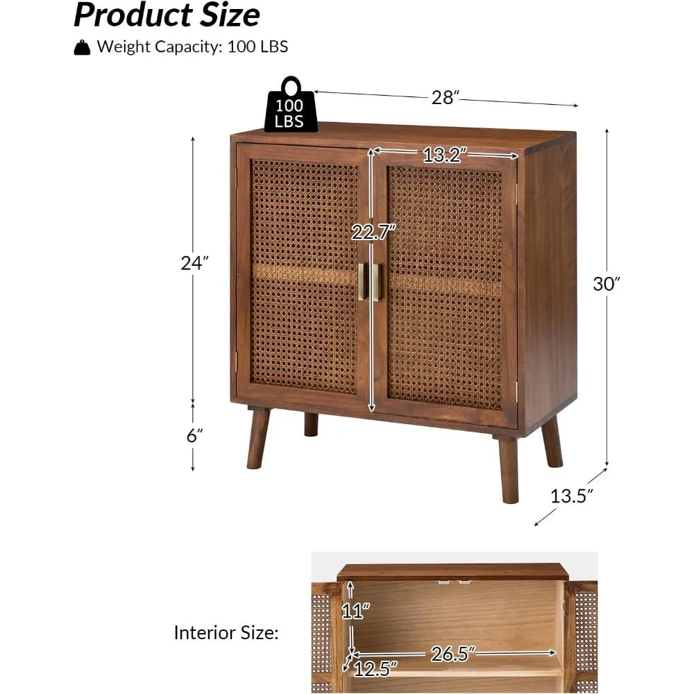 Rattan Buffet Cabinet with Storage