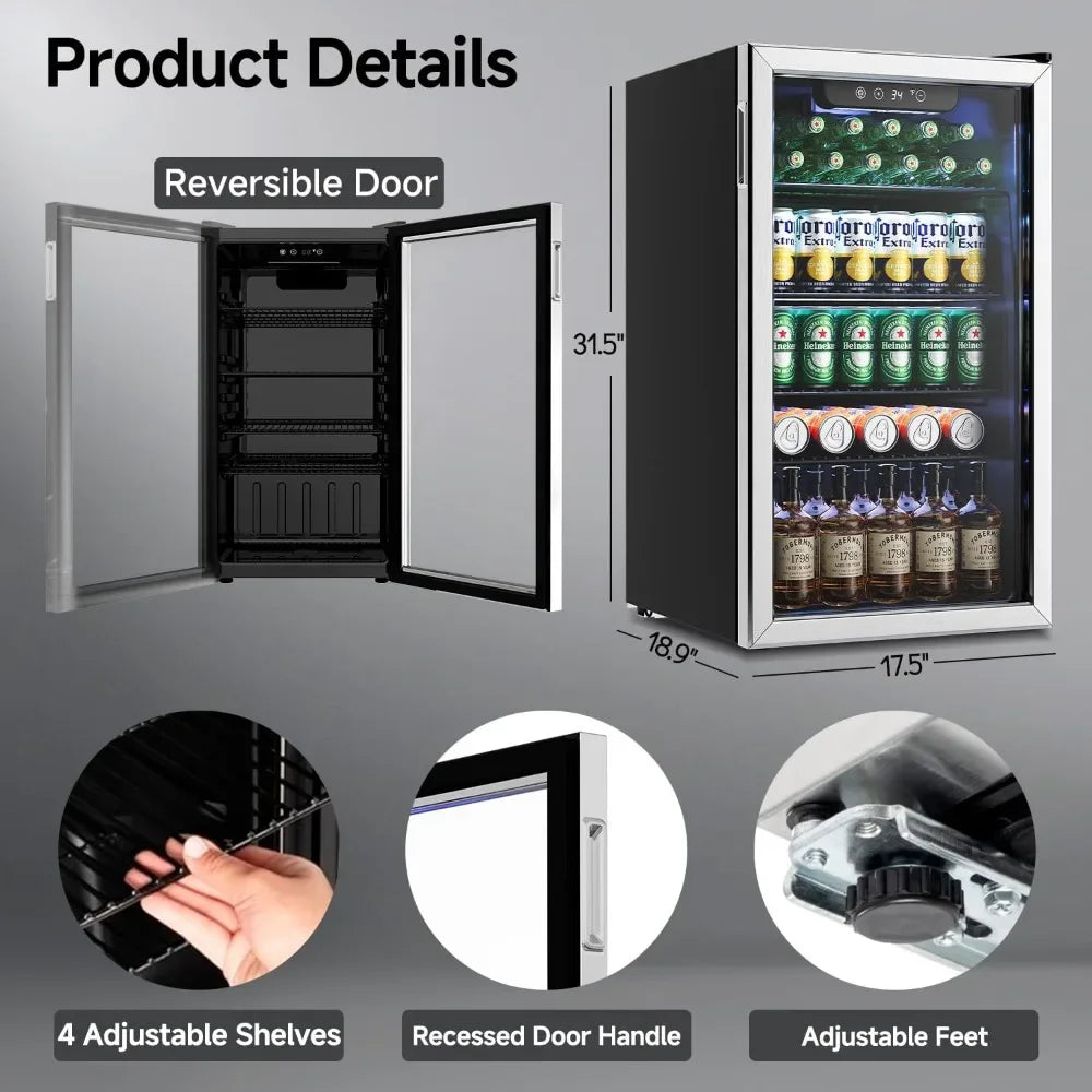 Wine Refrigerator with Glass Door