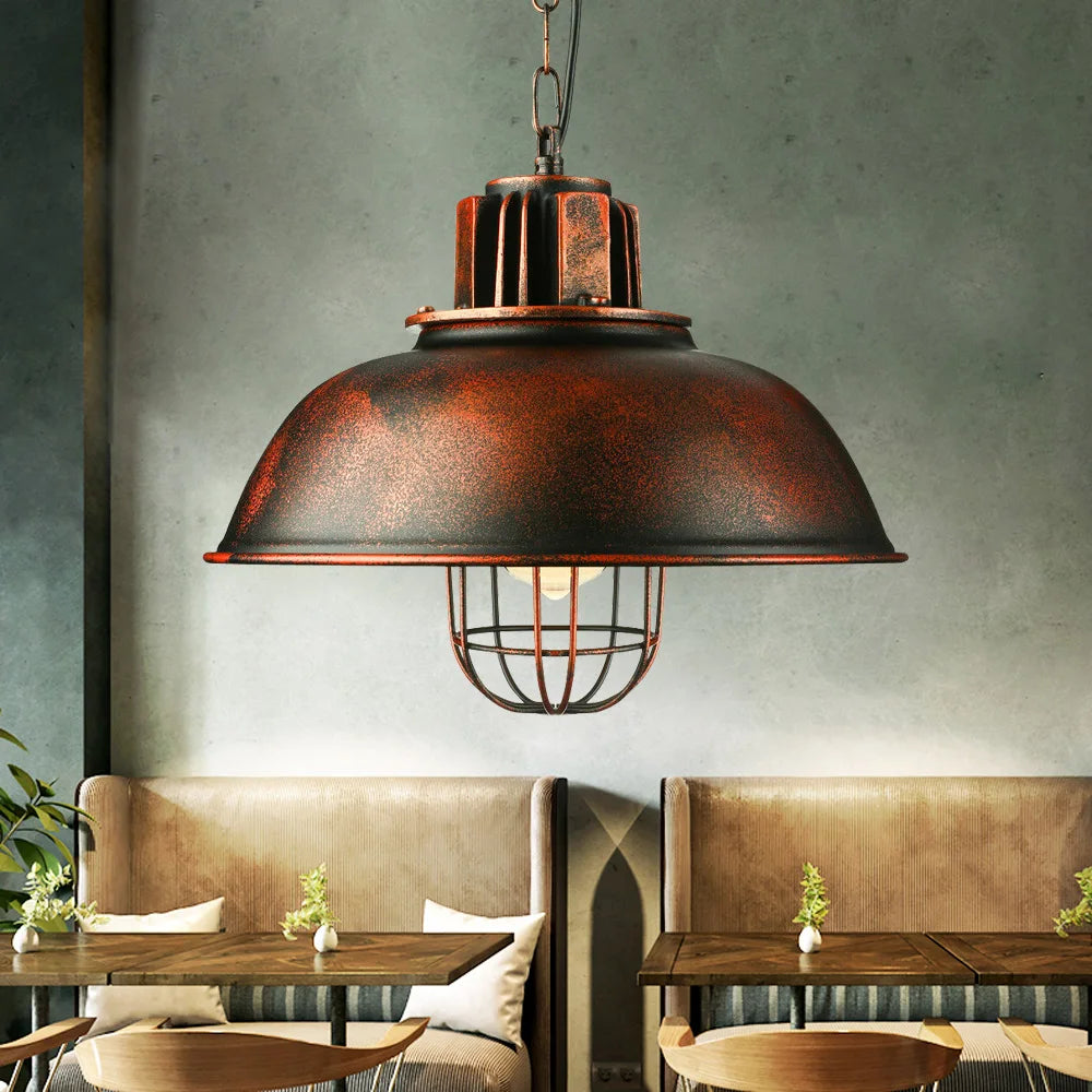 Iron Lamp Shade Retro Chandelier Light Fixture