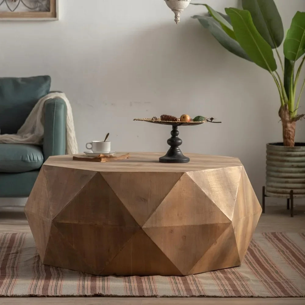 Modern Farmhouse Drum Coffee Table