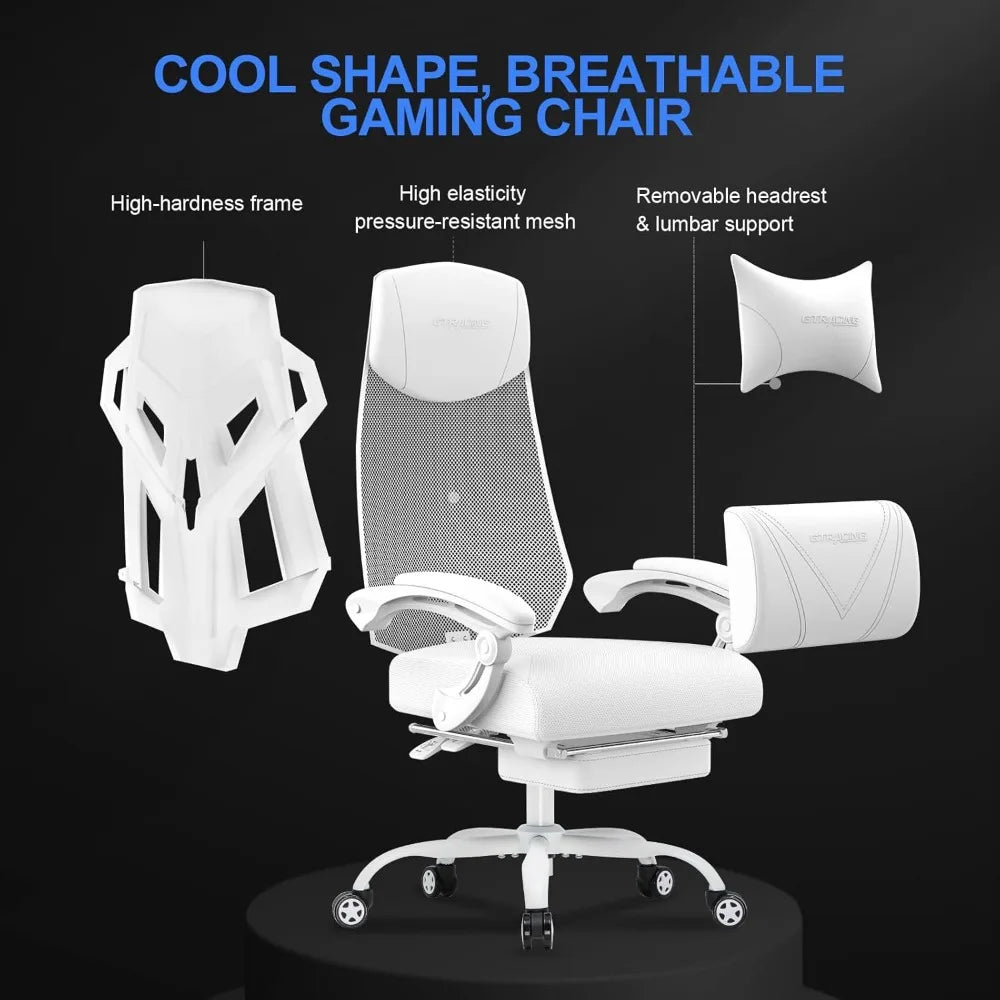 White Ergonomic Office Gaming Chair