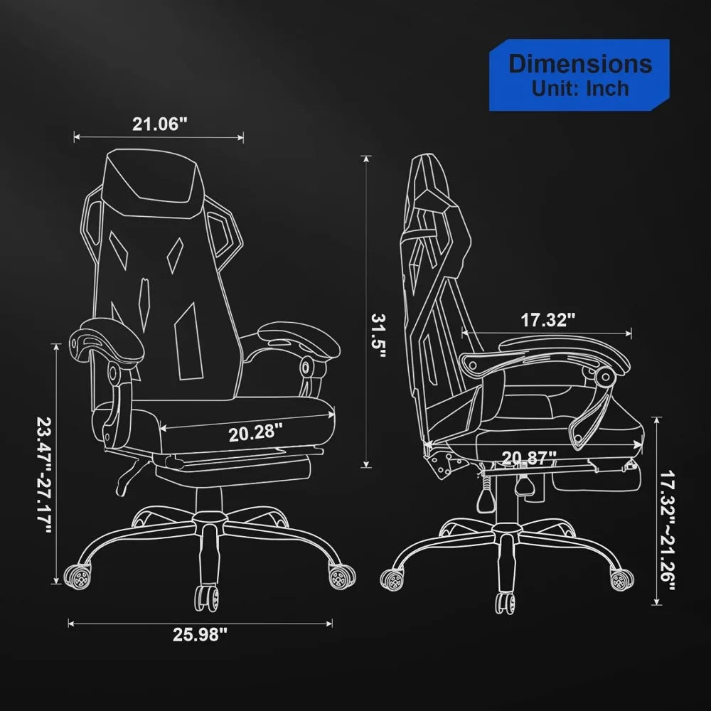 White Ergonomic Office Gaming Chair