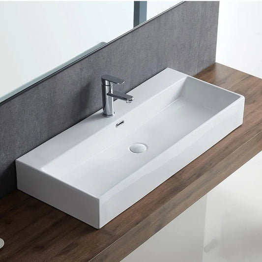 Modern Porcelain Vanity Floating Sink