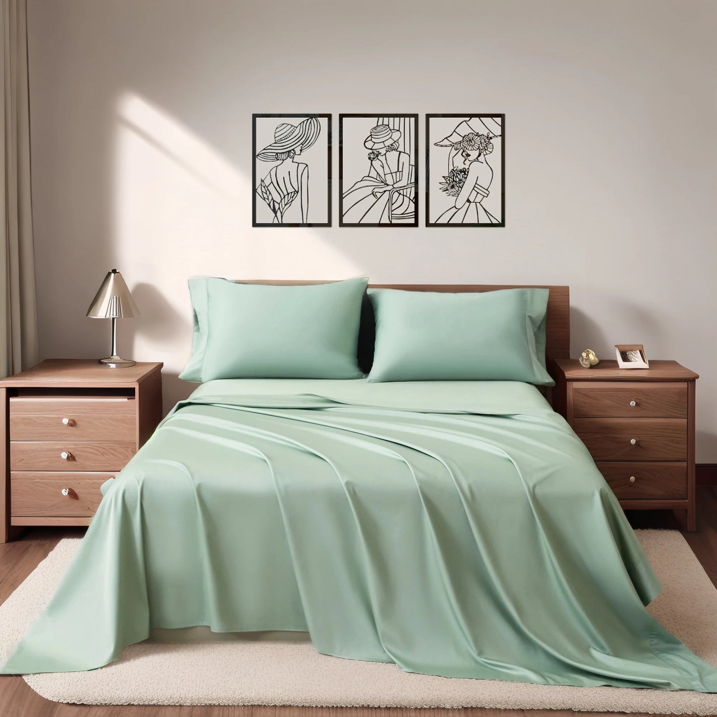 4-Piece Sateen Cotton 800ct Sheet Set