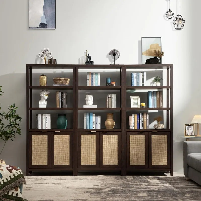 Rattan 5 Tier Bookshelf