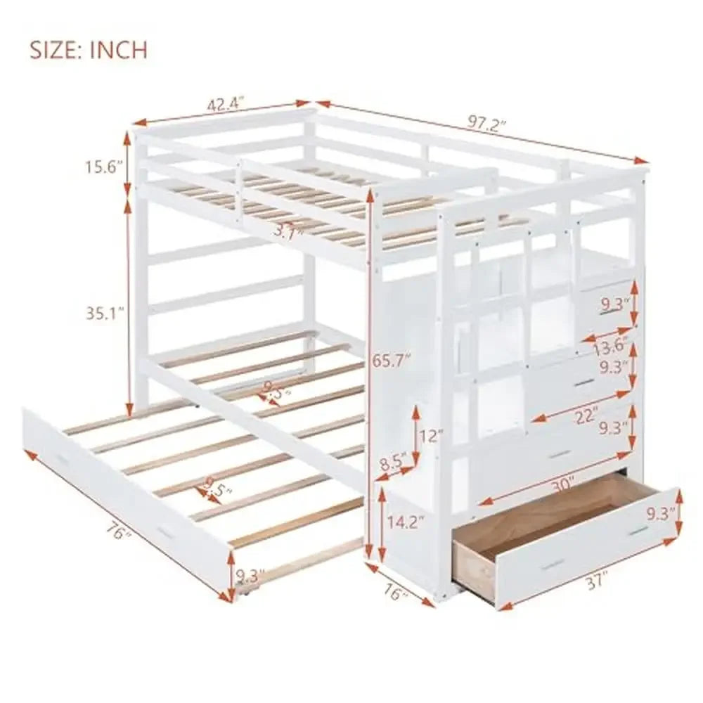 Solid Wood Twin Bunk Bed