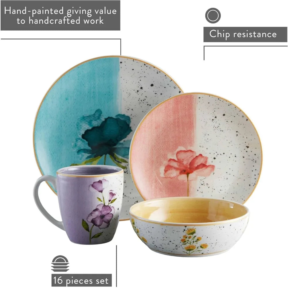 Armonia Hand Painted Floral Dinnerware Set