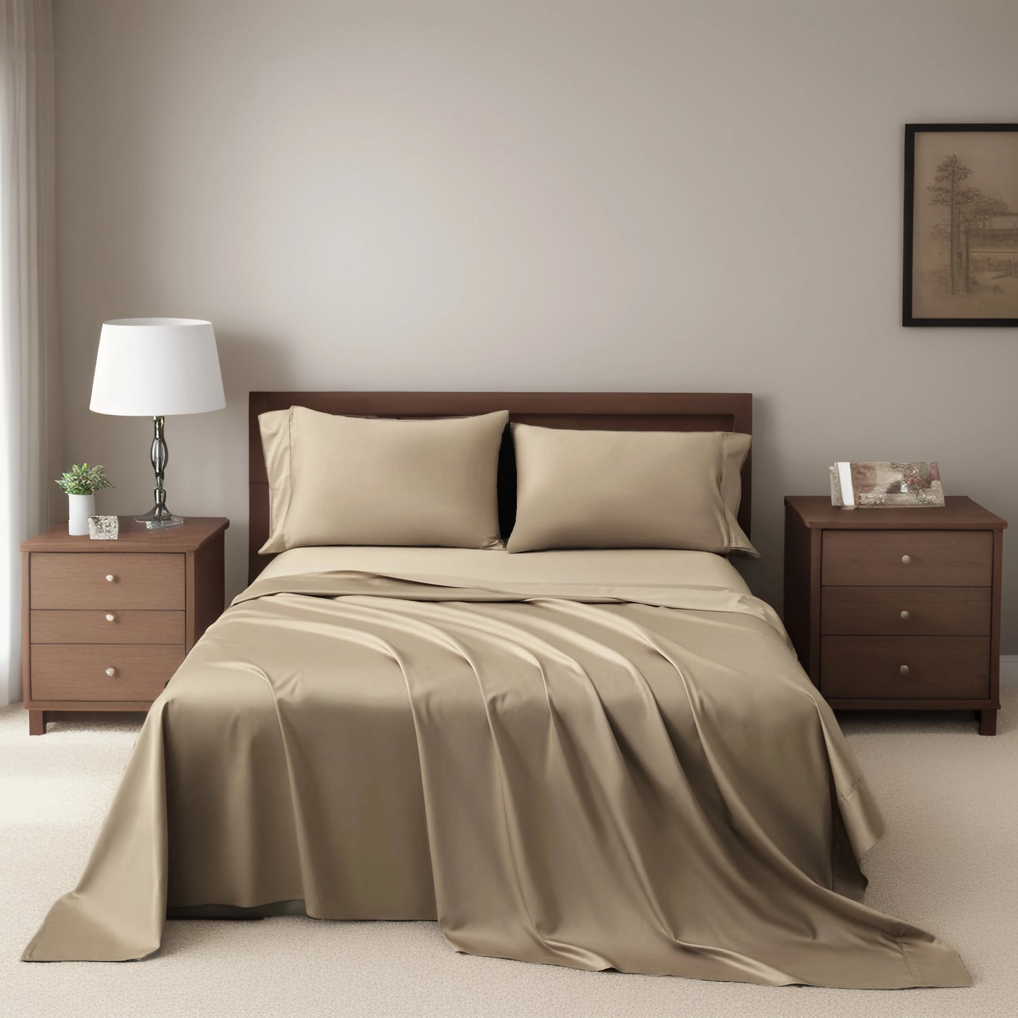 4-Piece Sateen Cotton 800ct Sheet Set