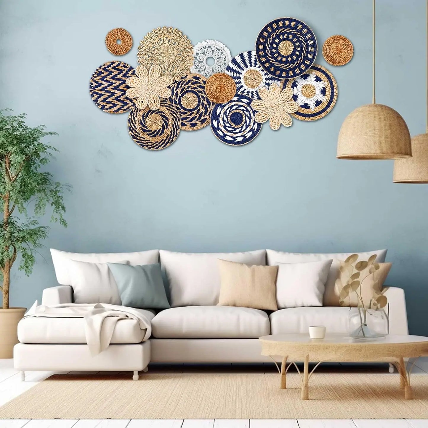 15 Pcs Boho Woven Wall Decor