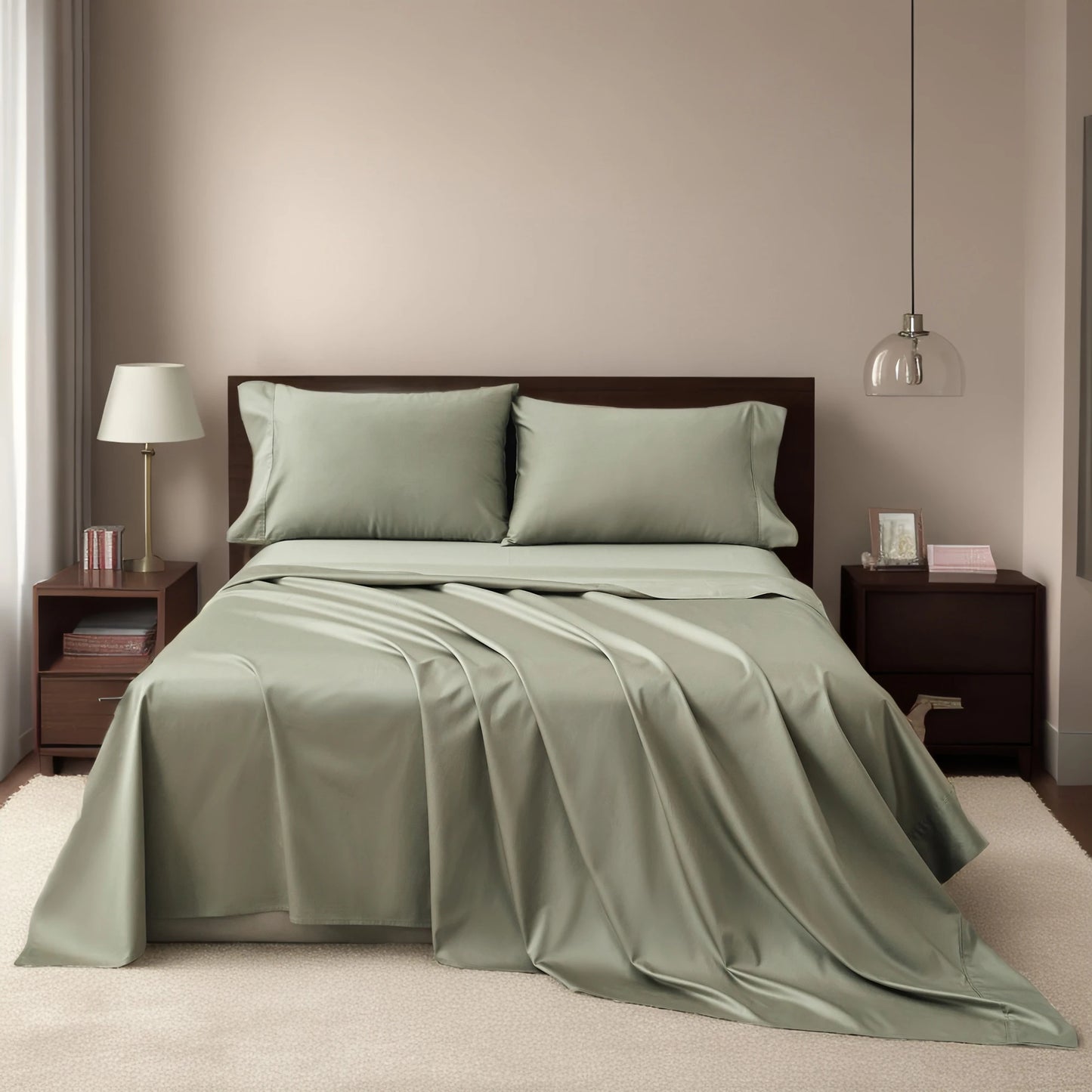 4-Piece Sateen Cotton 800ct Sheet Set