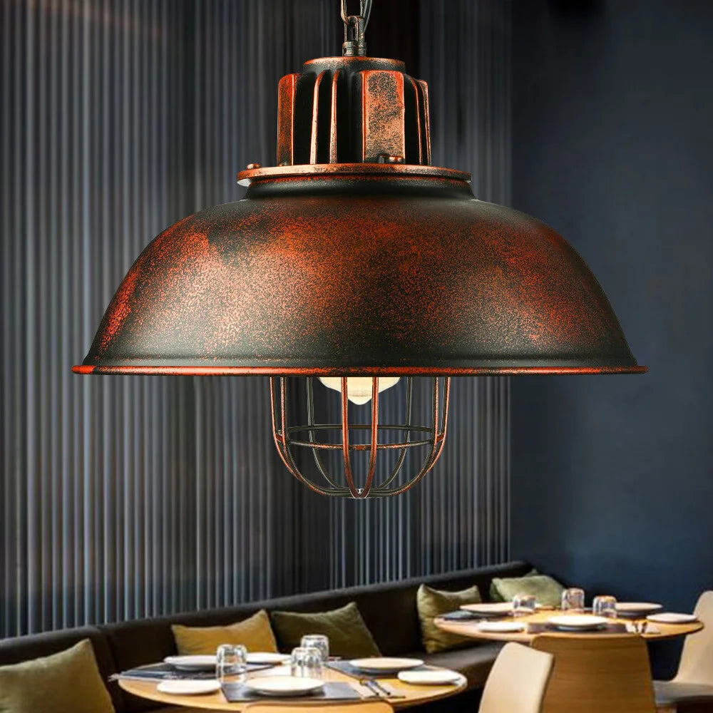 Iron Lamp Shade Retro Chandelier Light Fixture