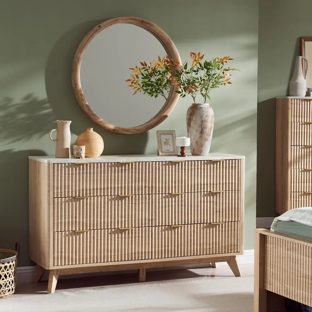 Fluted Modern Chest of Drawers