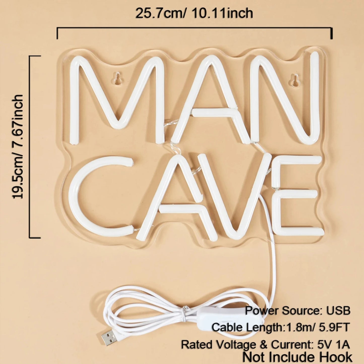 MANCAVE LED Neon Sign