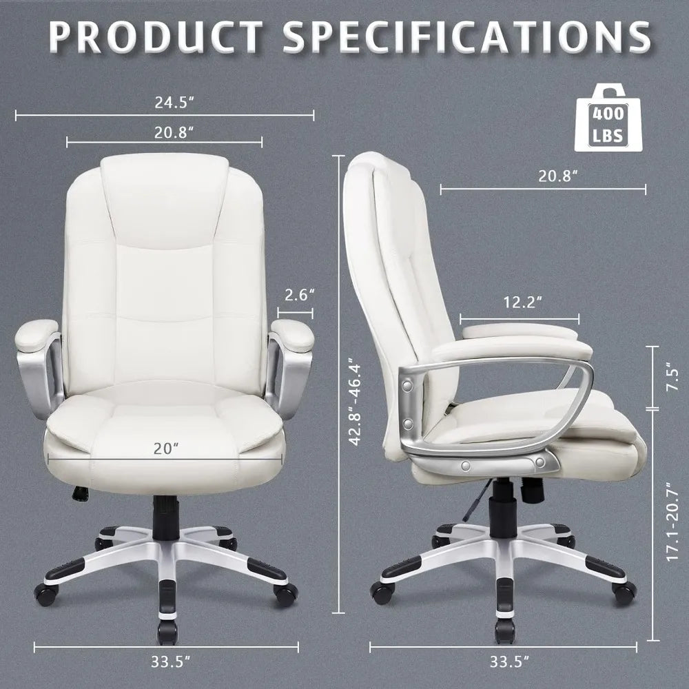 High Back White Computer Chair