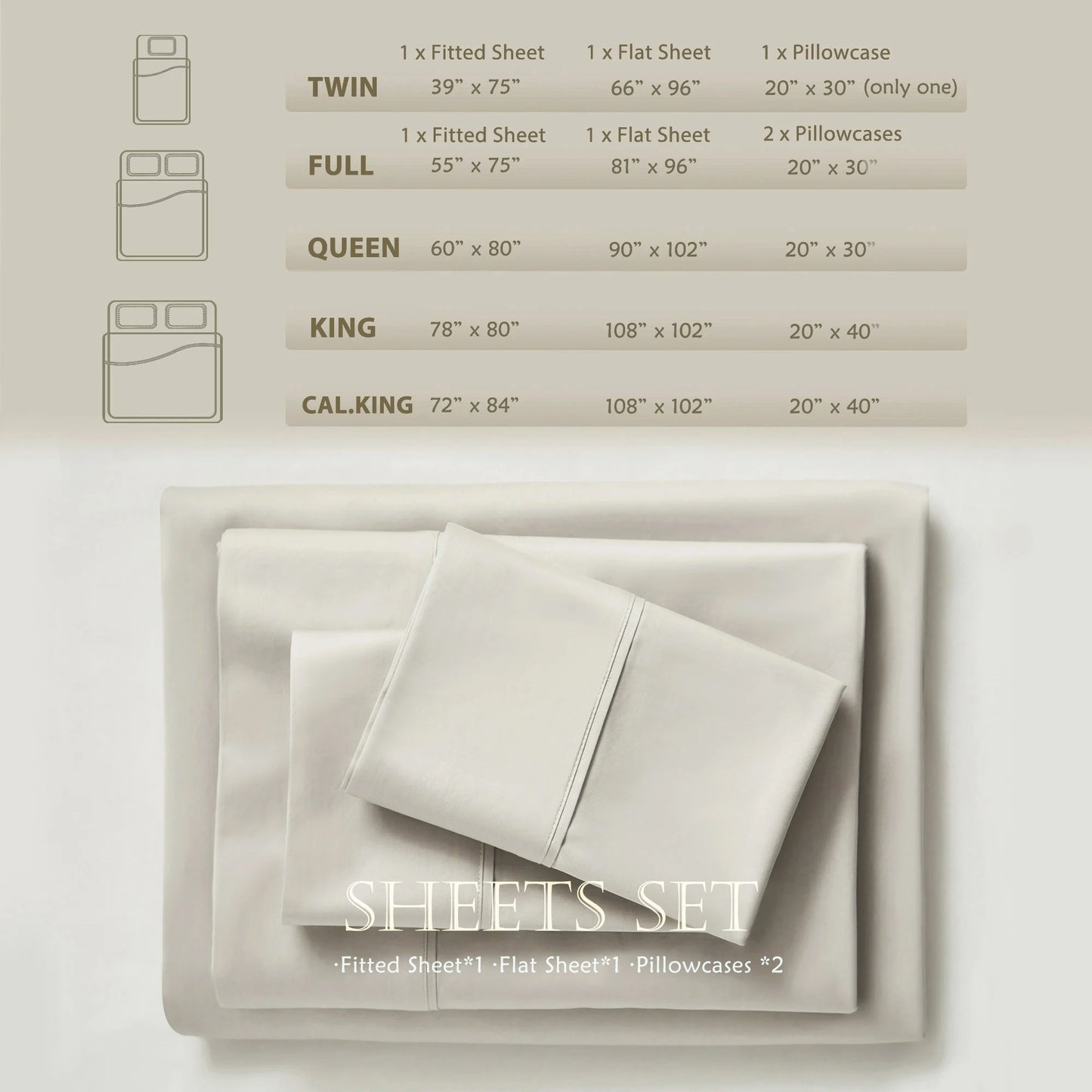 4-Piece Sateen Cotton 800ct Sheet Set