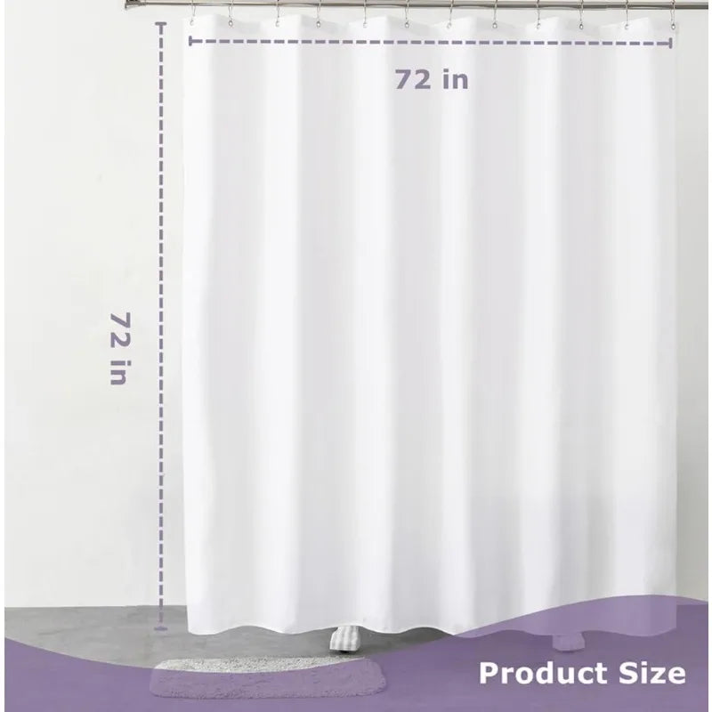 Waterproof Fabric Shower Curtain Liner with 6 Magnets