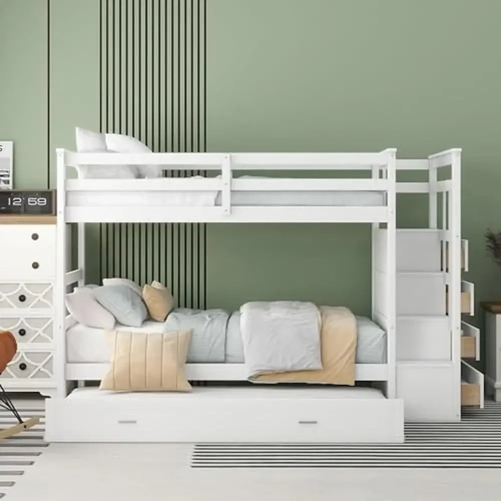 Solid Wood Twin Bunk Bed