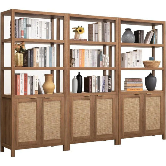 Rattan 5 Tier Bookshelf